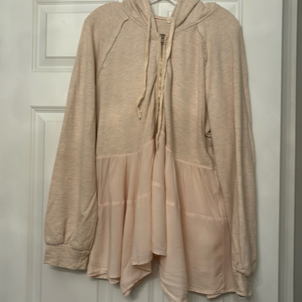T. La Anthropology Ruffled skirt hoodie